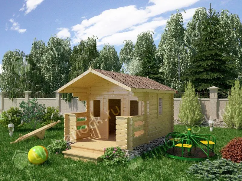 Детский домик из дерева «Теремок»