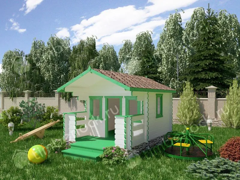 Детский домик из дерева «Теремок»