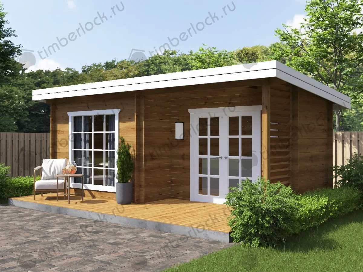 Садовый домик с террасой С-63