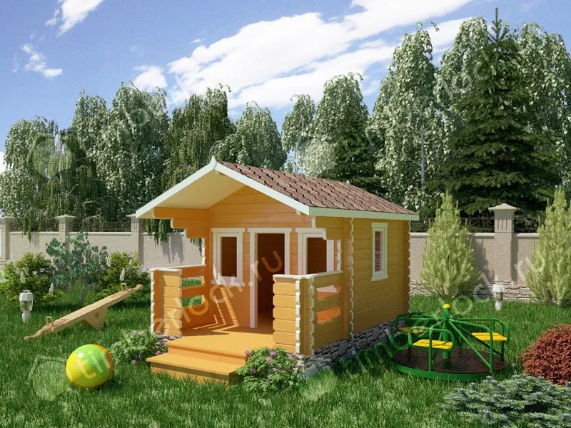 Детский домик из дерева «Теремок»