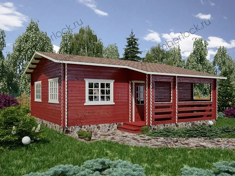 Дачный домик из бруса Д-758-1