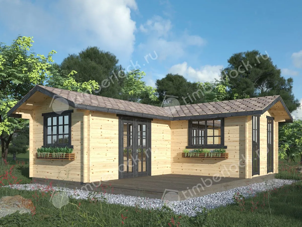 Садовый домик из бруса С-76