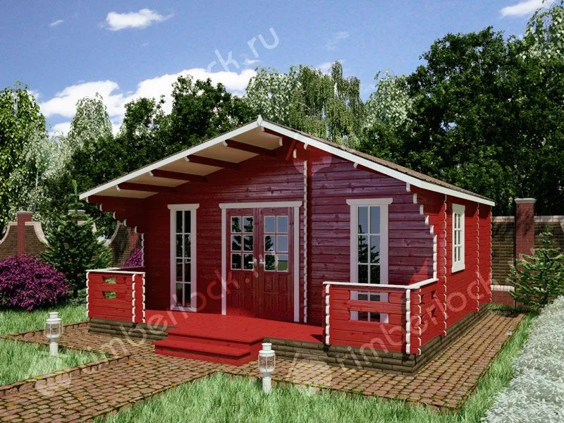 Дачный дом с верандой Д-645-2