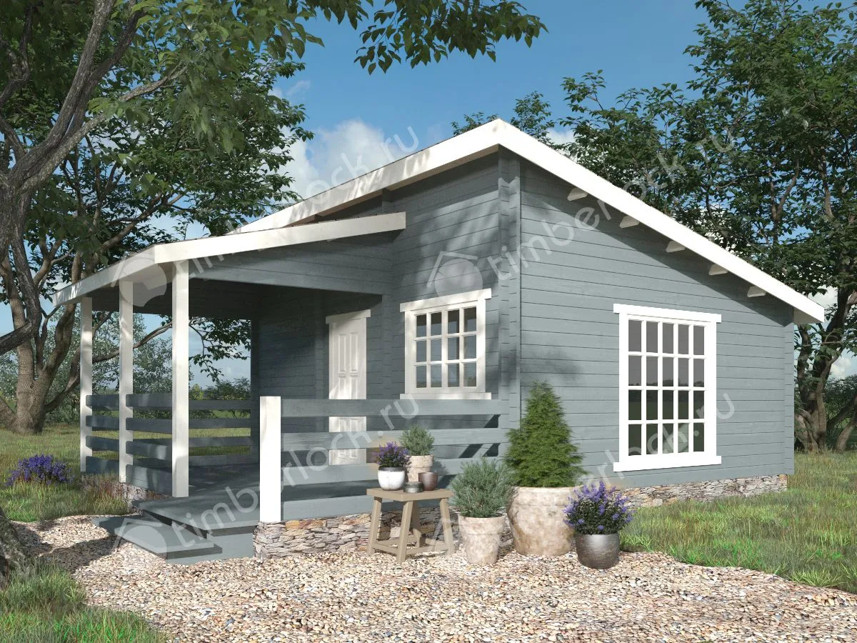 Дачный дом с верандой Д-756