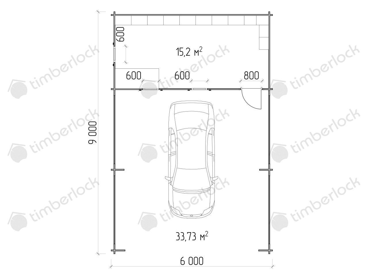 Навес для автомобиля 6х9м (Н-96)