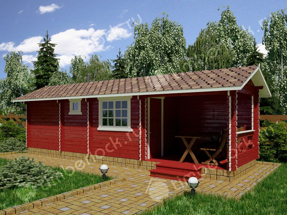 Деревянная дачная баня БА-259-1