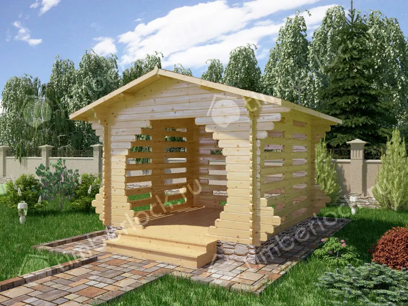 Беседка деревянная О-33