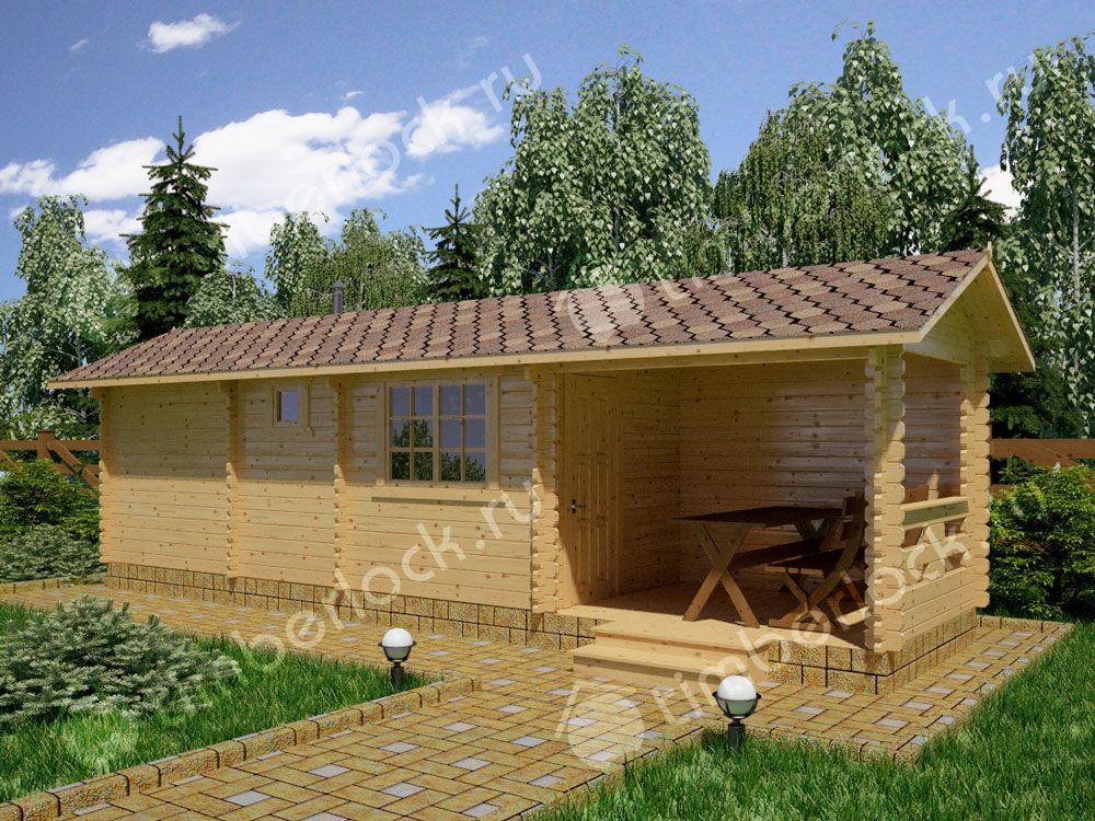 Деревянная дачная баня БА-259-1