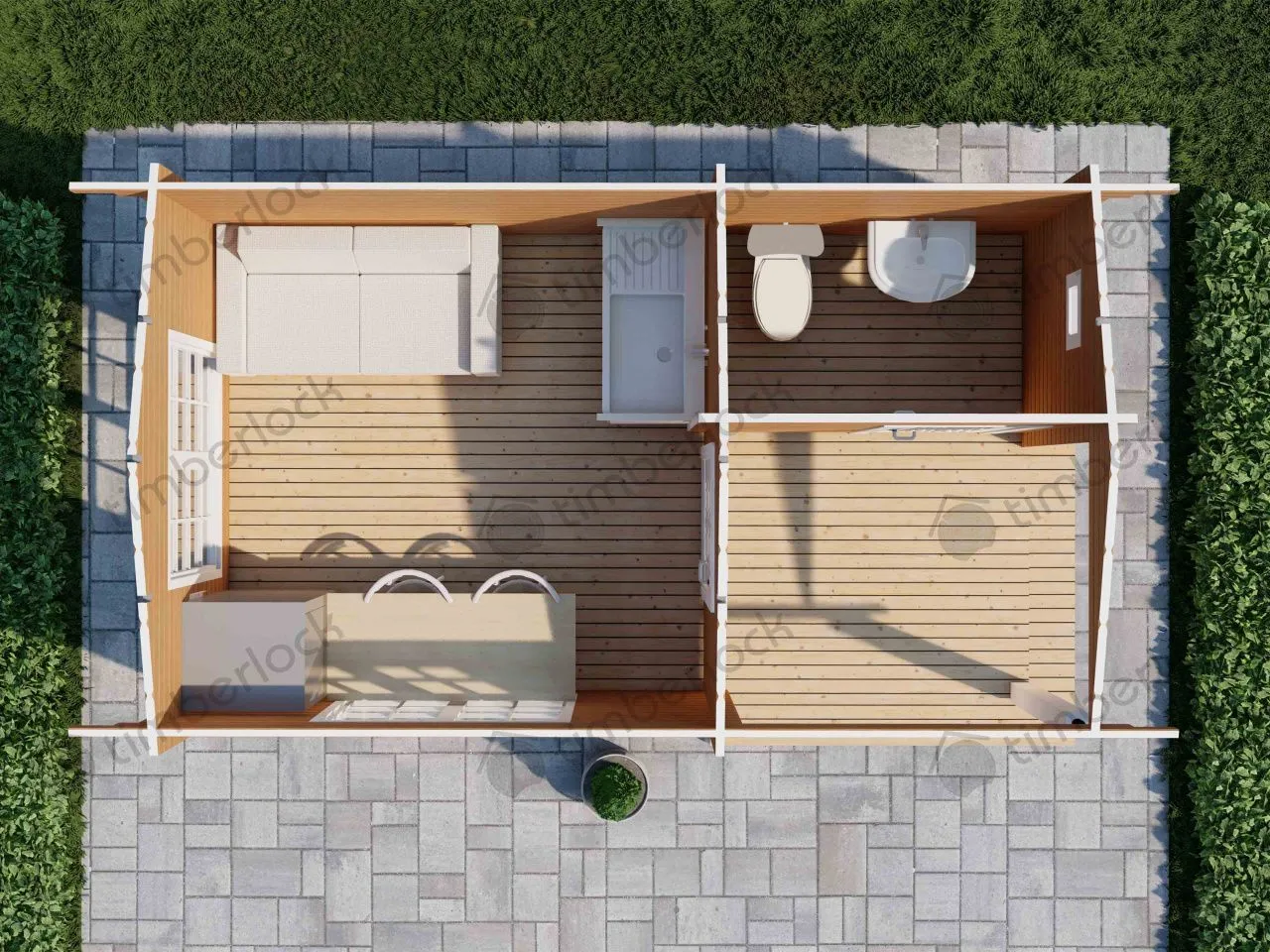 Садовый домик с санузлом С-35