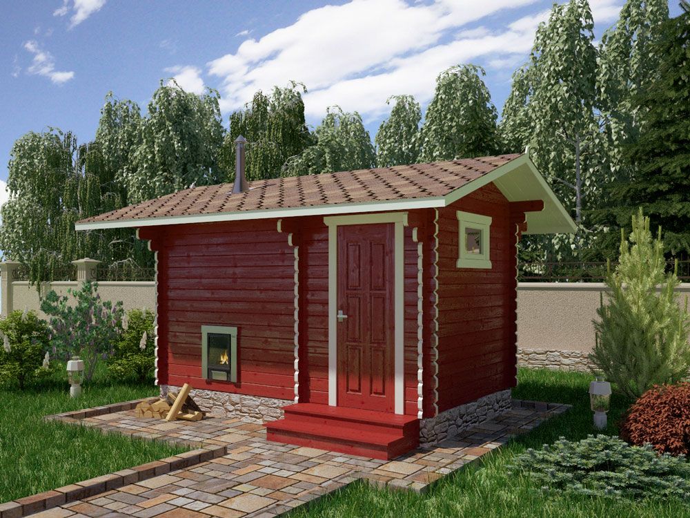 Дачная банька из бруса БА-254-1