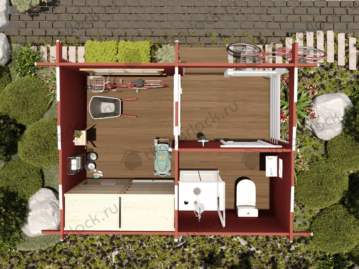 Хозпостройка для дачи 4х3 (Х-43)