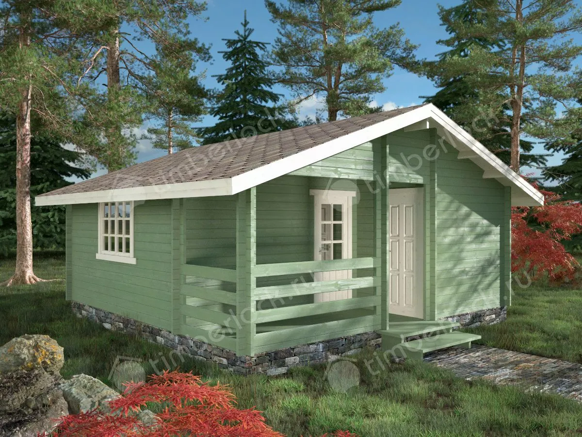 Дачная баня из бруса БА-66