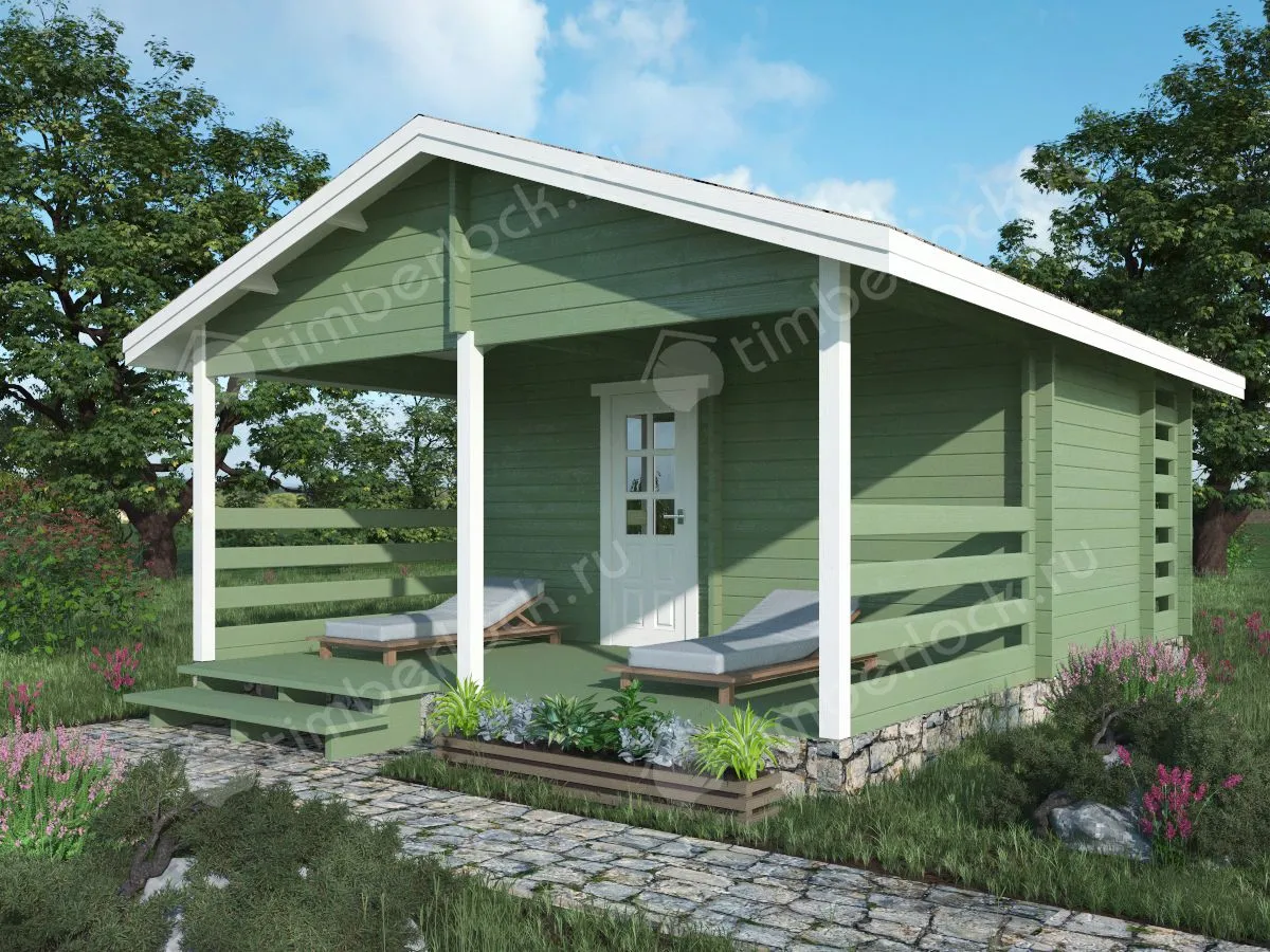 Дачная баня из бруса БА-65