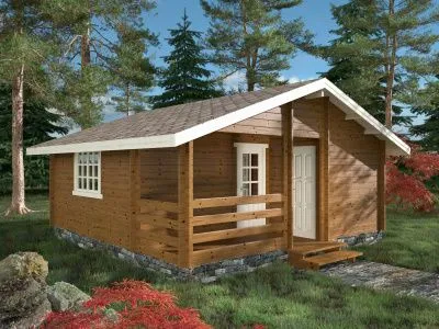 Дачная баня из бруса БА-66