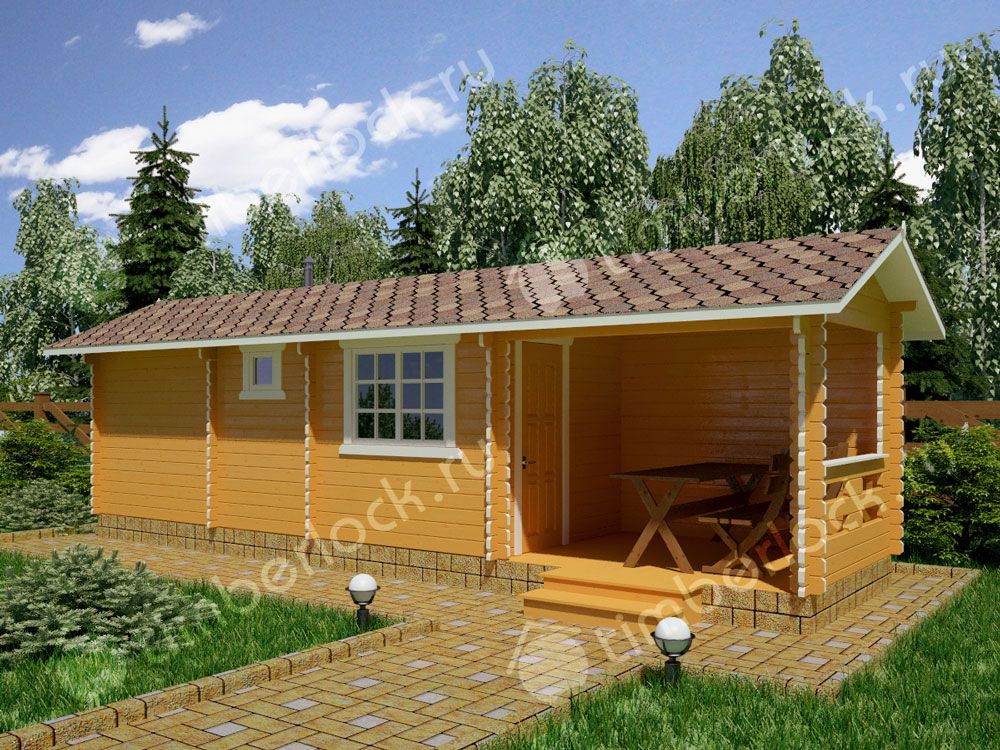 Деревянная дачная баня БА-259-1