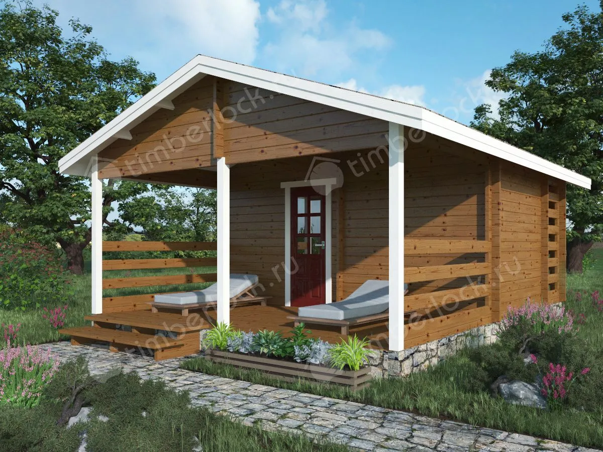 Дачная баня из бруса БА-65