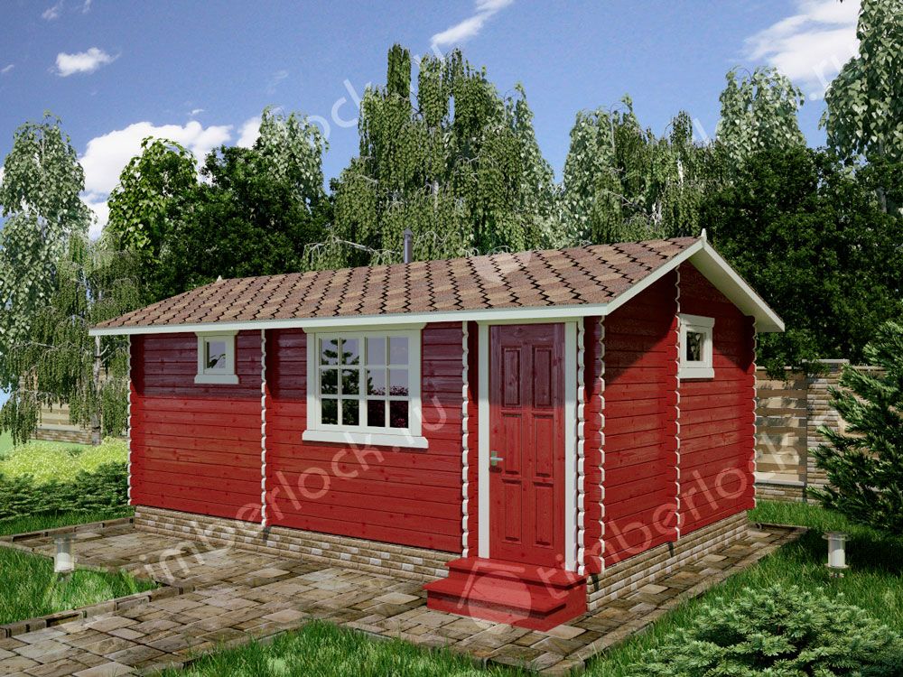 Садовая баня из бруса БА-64-1