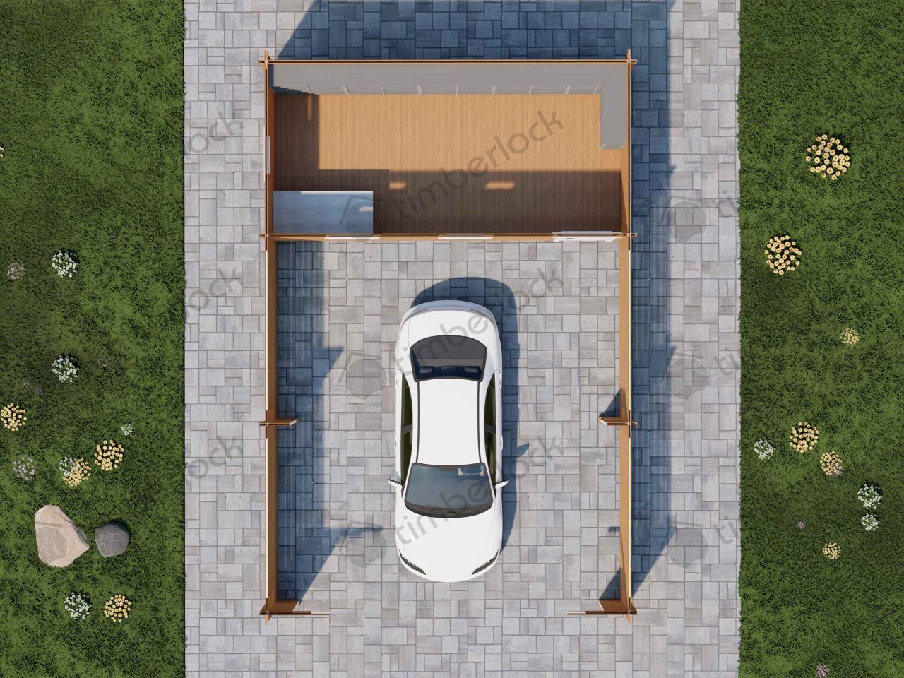 Навес для автомобиля 6х9м (Н-96)