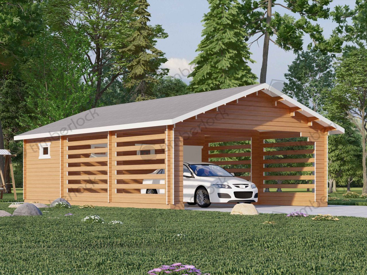 Навес для автомобиля 6х9м (Н-96)