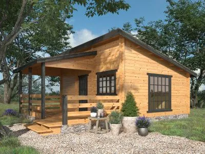 Дачный дом с верандой Д-756