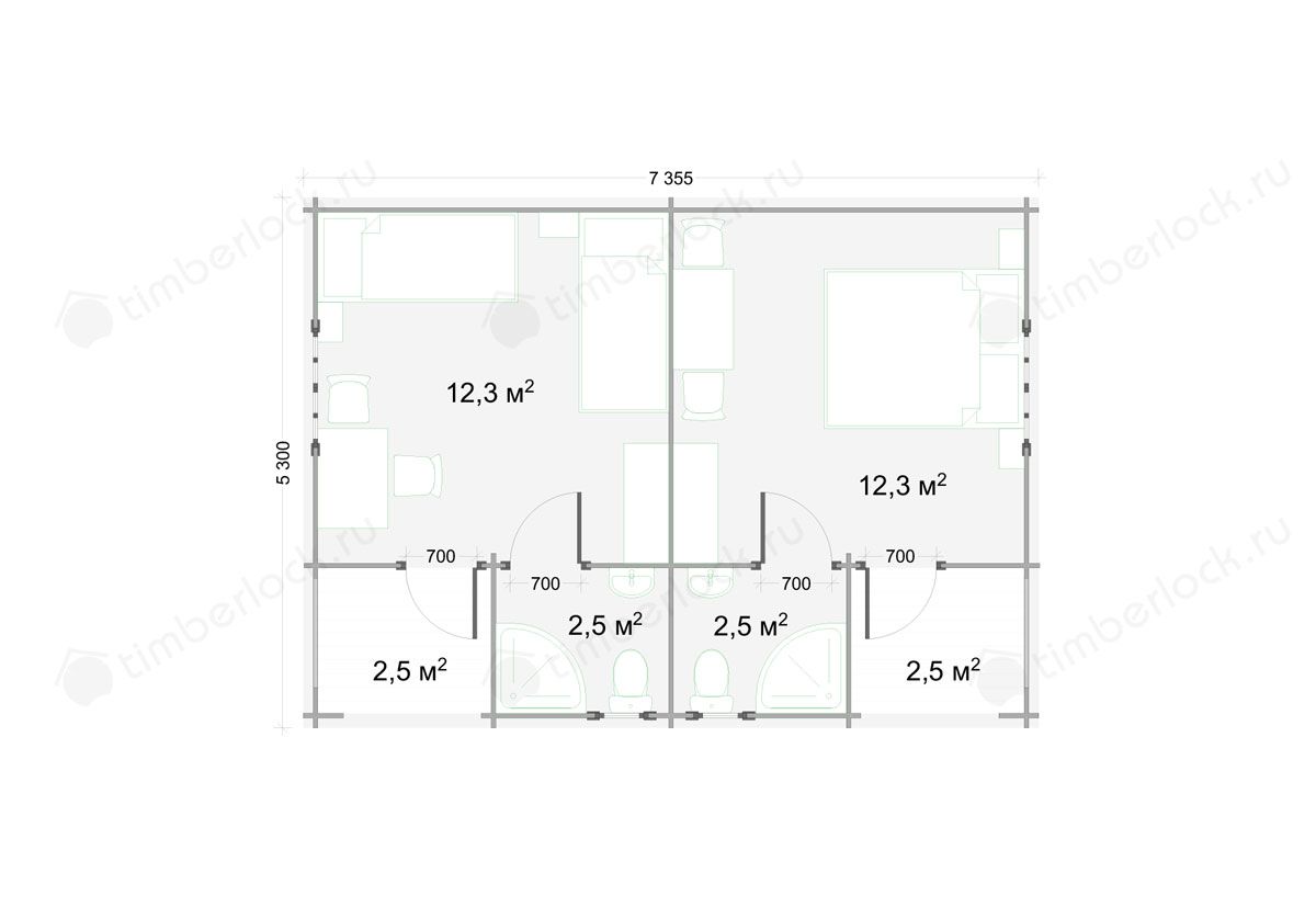 Пляжный домик П-7353