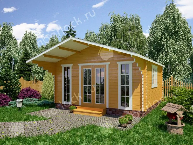 Бюджетный дачный домик Д-545-1