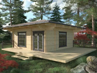 Беседка закрытая Б-66ЯП (японский стиль)