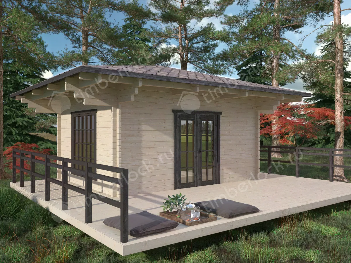 Беседка закрытая Б-45ЯП  (японский стиль)