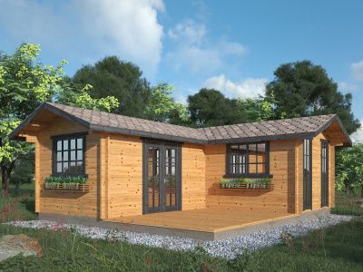 Садовый домик из бруса С-76
