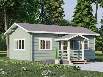 Дачный дом с крыльцом Д-4575