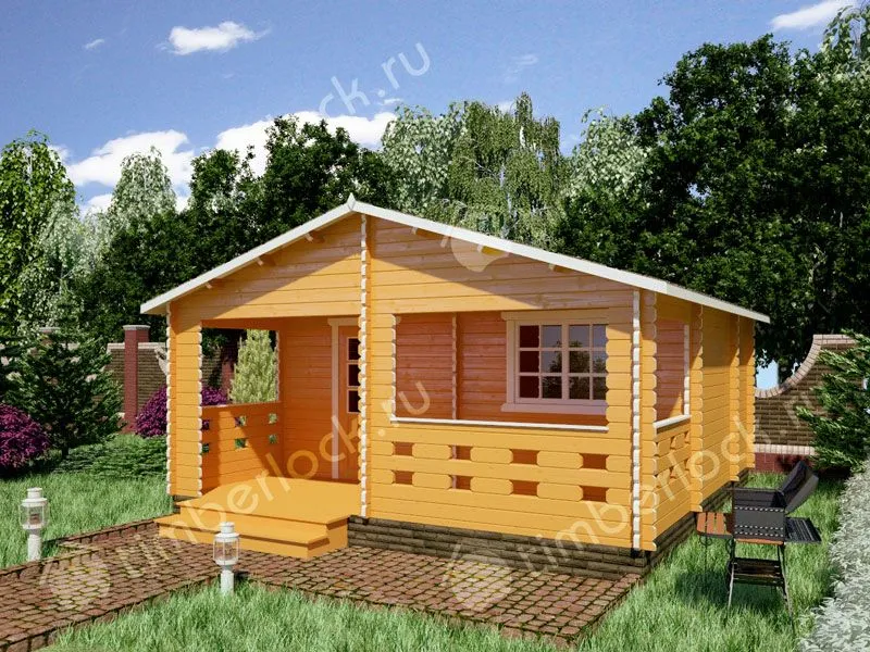 Дачный дом с верандой Д-5538-2