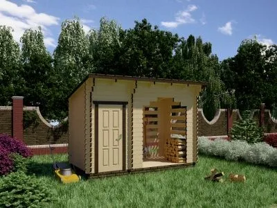 Хозблок из бруса Х-42-2