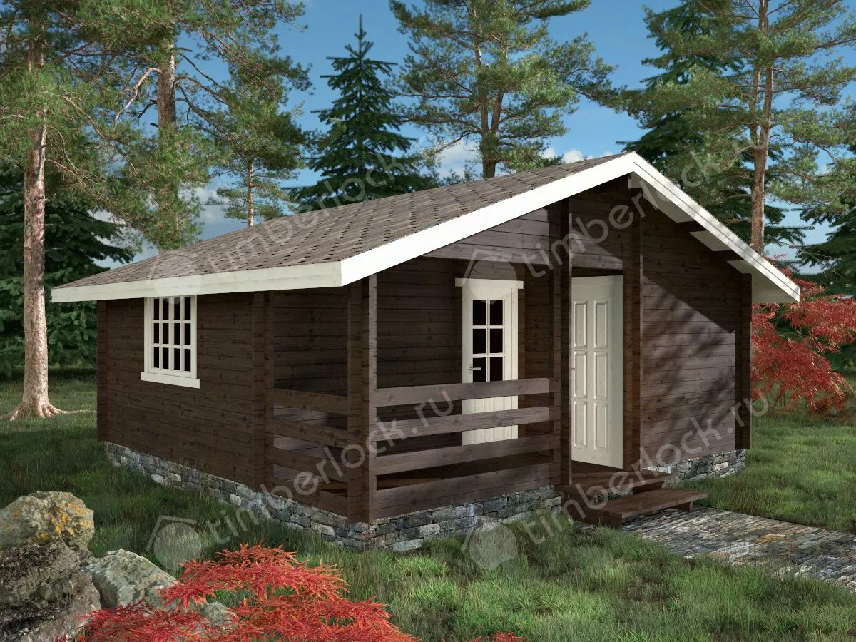Дачная баня из бруса БА-66